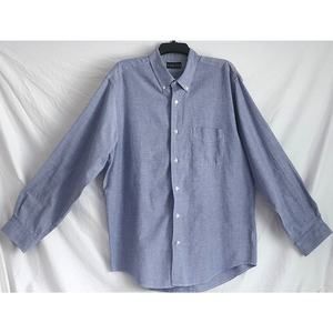 Men's Context Brand Blue Button-down Dress Shirt 17 1/2" Neck X-Tall EUC